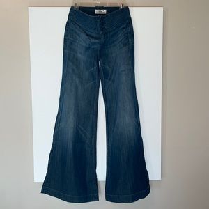 7 For All Mankind High Waist Wide Leg Super Flare Bell Bottom Jeans Size 27